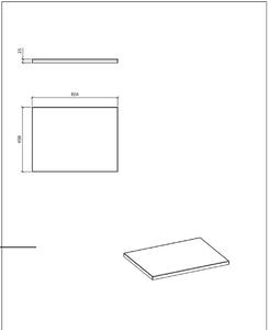Comad Capri White deska na skříňku 61x46 cm bílá CAPRIWHITE890FSC