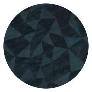 Zelenomodrý ručně tkaný vlněný kulatý koberec ø 160 cm Shard Teal – Flair Rugs