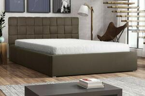 Manželská postel s úložným prostorem a roštem 200x200 WARNOW 2 - hnědá