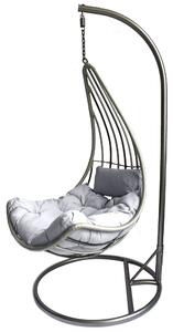 Zahradní houpací závěsné křeslo z technorattanu Theo Ash PATIO 47156