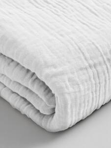 Mušelínové napínací prostěradlo Bílé Velikost: 90x200x30