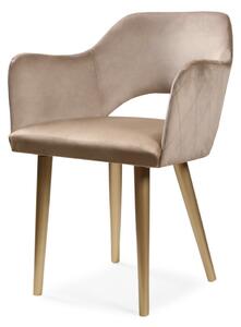IBA Čalouněná židle Sydney (s područkami / bez područek) Potah: Látka, Varianta: Hranaté dřevěné nožky, Područky: S područkami