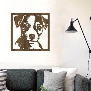 Dřevo života | Dřevěná dekorace psa Jack Russell teriér | Rozměry (cm): 30x30 | Barva: Ořech