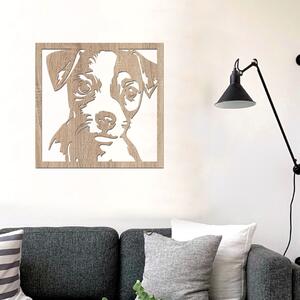 Dřevo života | Dřevěná dekorace psa Jack Russell teriér | Rozměry (cm): 30x30 | Barva: Javor