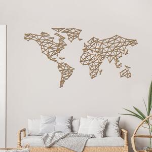 Dřevo života | Dřevěná mapa světa TRIANGLE | Barva: Ořech | Velikost map: 114x60