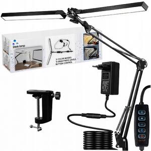 LED STOLNÍ LAMPA NA PSACÍ STŮL ŠKOLNÍ KRESLÍŘSKÁ LAMPA DO KANCELÁŘE STOJACÍ 2V1