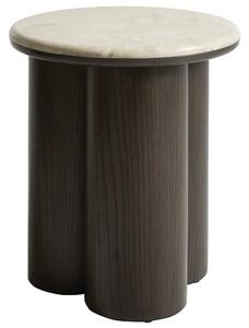 -25 % Dny MOMENTI– Unique Furniture Béžový mramorový odkládací stolek Piazze 45 cm