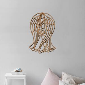 Dřevo života | Dřevěná dekorace na zeď Andělské objetí | Rozměry (cm): 26x40 | Barva: Horský dub