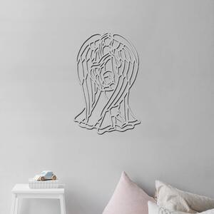 Dřevo života | Dřevěná dekorace na zeď Andělské objetí | Rozměry (cm): 26x40 | Barva: Bílá