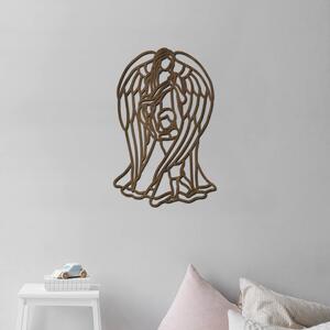 Dřevo života | Dřevěná dekorace na zeď Andělské objetí | Rozměry (cm): 39x60 | Barva: Ořech