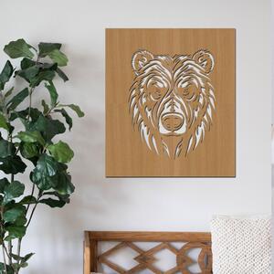 Dřevo života | Dřevěná dekorace Medvěd | Rozměry (cm): 35x40 | Barva: Bílá
