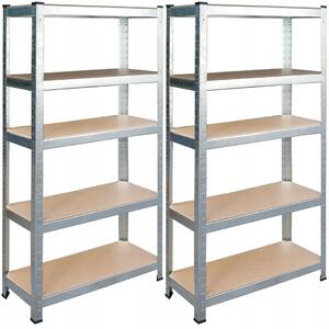 Skladový regál kovový HUMBERG 180 x 90 x 40 cm max 175 kg sada 2 ks