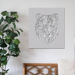 Dřevo života | Dřevěná dekorace Medvěd | Rozměry (cm): 35x40 | Barva: Bílá