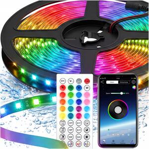 RGB LED pásek 10 m voděodolný s dálkovým ovládáním a aplikací