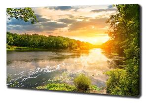 Foto obraz na plátně Soumrak nad řekou oc-54835338
