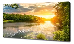 Foto obraz na plátně Soumrak nad řekou oc-54835338