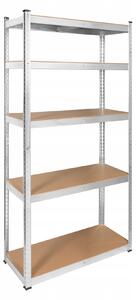 Kovový regál skladový 2v1 5 polic garážový 180x90x40cm 750kg Rebel