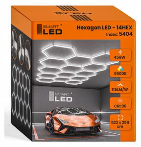 LED Lampa Hexagon Stropní 522x298 cm Panel Osvětlení do Garáže Dílny