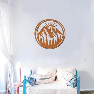 Dřevo života | Dřevěná dekorace na zeď VÝCHOD SLUNCE | Barva: Černá | Rozměry Ø: 40