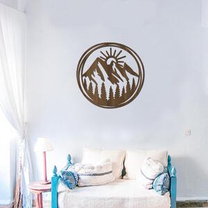 Dřevo života | Dřevěná dekorace na zeď VÝCHOD SLUNCE | Barva: Ořech | Rozměry Ø: 40