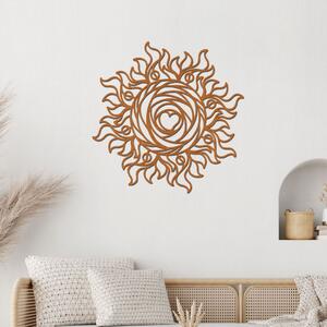 Dřevo života | Dřevěná dekorace na zeď SLUNCE LASKAVÉ NESPOUTANOSTI | Barva: Černá | Rozměry Ø: 60