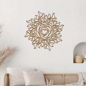 Dřevo života | Dřevěná dekorace na zeď SLUNCE LASKAVÉ NESPOUTANOSTI | Barva: Bílá | Rozměry Ø: 60