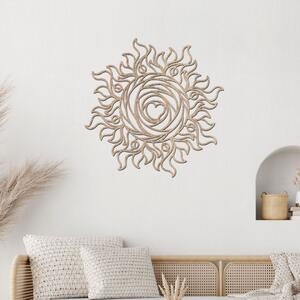 Dřevo života | Dřevěná dekorace na zeď SLUNCE LASKAVÉ NESPOUTANOSTI | Barva: Bílá | Rozměry Ø: 40