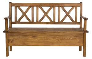 Massive home | Dřevěná lavice Corona XIII s područkami - výběr moření MHSIL13B 100 cm