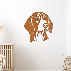 Dřevo života | Dřevěný obraz psa Bígl | Rozměry (cm): 37x40 | Barva: Černá