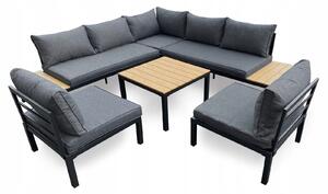 Sada zahradního nábytku plast GARDENOVE šedá 5dílná