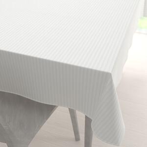 Biante Damaškový obdélníkový ubrus Atlas Gradl DM-015 Bílý - proužky 8 mm 60x100 cm