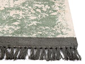 Viskózový koberec 80 x 150 cm zelený/ béžový AKARSU
