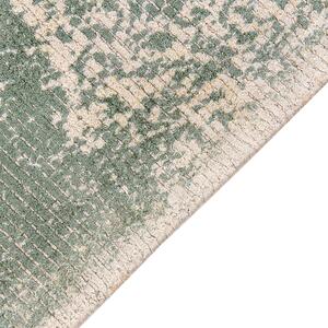 Viskózový koberec 160 x 230 cm zelený/ béžový AKARSU