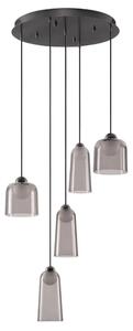 -25 % Dny MOMENTI– Nova Luce Kouřově šedé závěsné LED světlo Dione 45 cm