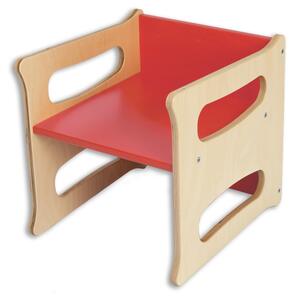 Hajdalánek Dětská židle TETRA 3v1 bříza (červená) TETRANATURCERVENA