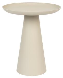 White Label Béžový kovový odkládací stolek RINGAR 39,5 cm