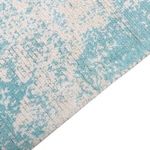 Viskózový koberec 160 x 230 cm modrý/ béžový AKARSU