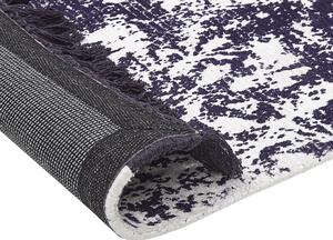 Viskózový koberec 140 x 200 cm fialový/ bílý AKARSU