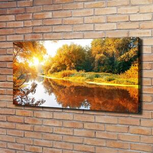 Foto obraz na plátně do obýváku Řeka na podzim oc-55244592