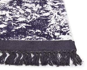 Viskózový koberec 160 x 230 cm fialový/ bílý AKARSU