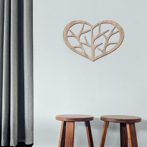 Dřevo života | Dřevěné srdce - STROM | Barva: Černá | Rozměry (cm): 80x54