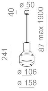 Aquaform designová závěsná svítidla Modern Glass Barrel E27
