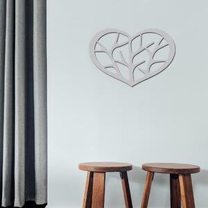 Dřevo života | Dřevěné srdce - STROM | Barva: Bílá | Rozměry (cm): 80x54