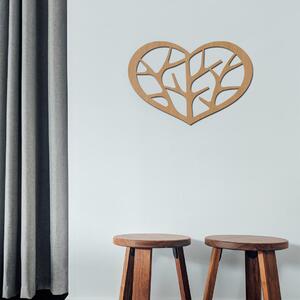 Dřevo života | Dřevěné srdce - STROM | Barva: Černá | Rozměry (cm): 20x14