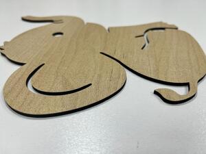 Dřevo života | Dřevěná dekorace BABY SLON | Barva: Třešeň | Rozměry (cm): 80x101
