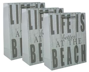 3ks Dárkových tašek L -Life is Better at the Beach 8600083