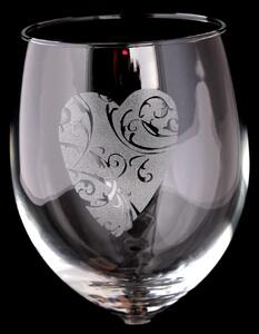Sada vínovek - Srdce ornament gravírované