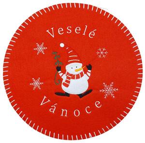 Prostírání filcové - Veselé Vánoce sněhulák 30cm 1000803-0