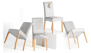 Světle šedé napínací potahy v sadě 4 ks na židli 48 cm Sento – Restilo