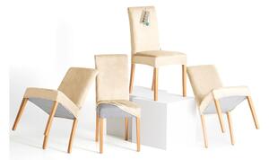 Béžové napínací potahy v sadě 4 ks na židli 48 cm Sento – Restilo